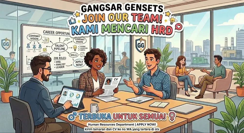 Dicari HRD GA Pria / Wanita Untuk Gangsar Gensets Gensets Group