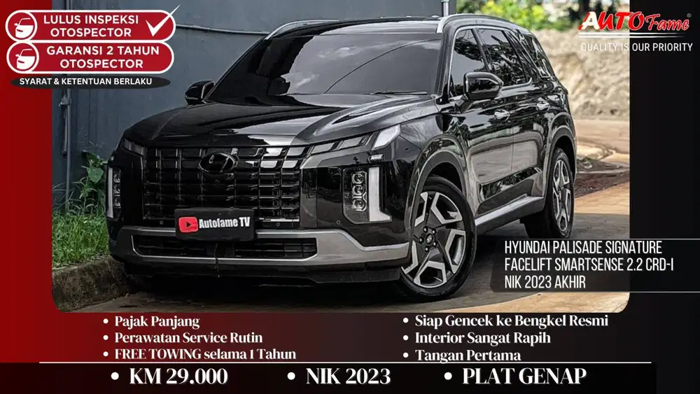 Hyundai Palisade Signature Facelift SmartSense 2.2 CRD-i NIK 2023 Akhi
