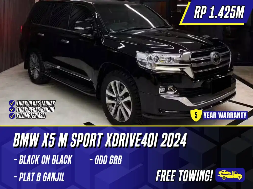 BMW X5 M Sport xDrive40i 2024 NIK 2023 Black Hitam MSport xDrive X 5