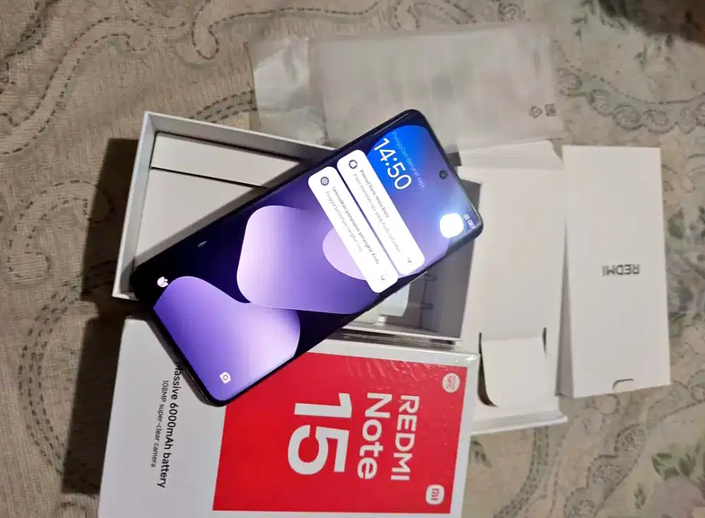 redmi note 15 black 6/128 fullset mulus