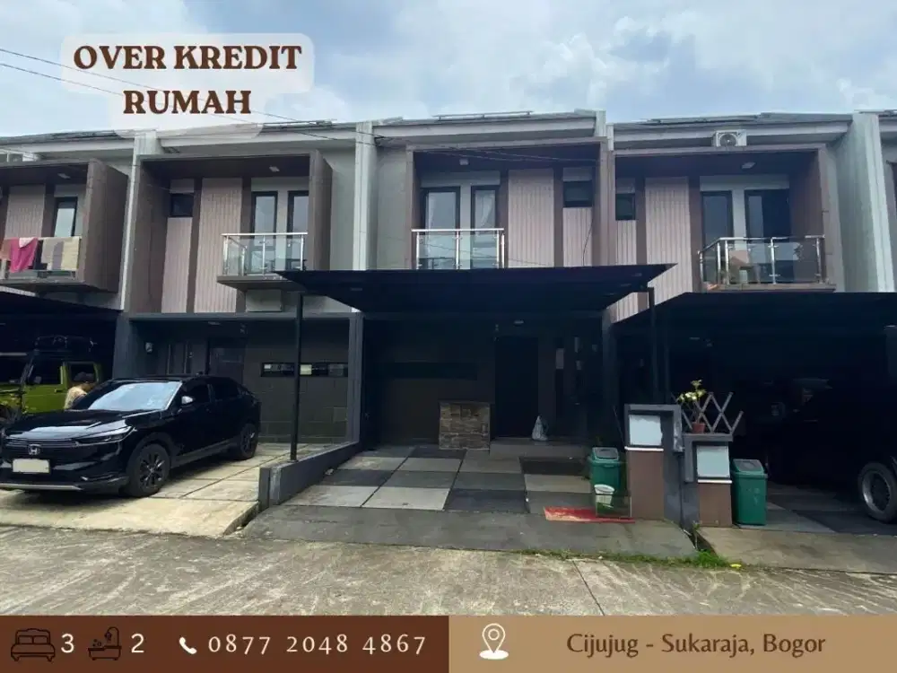 Rumah Take Over 2LT FREE KITCHEN SET di Graha Laras Sentul 115JT dkt Tol