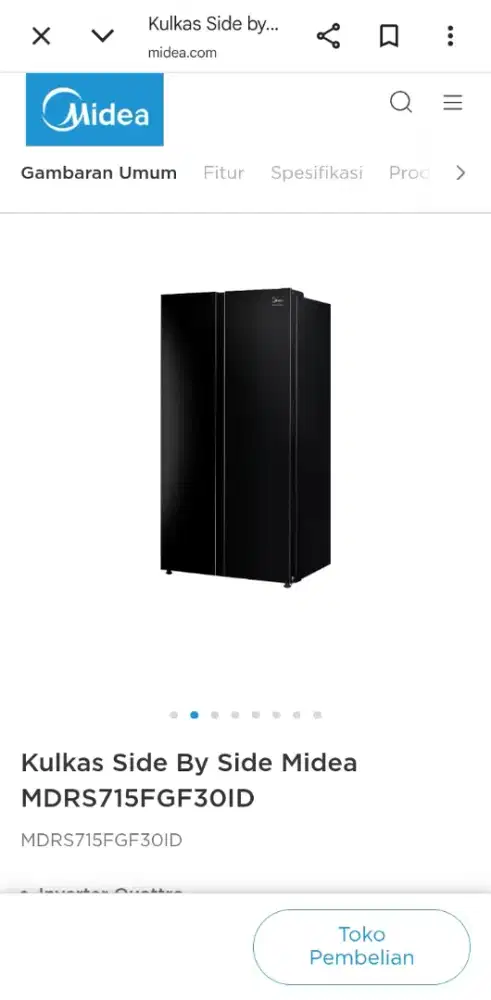 Kulkas Side by Side MIDEA MDRS 715