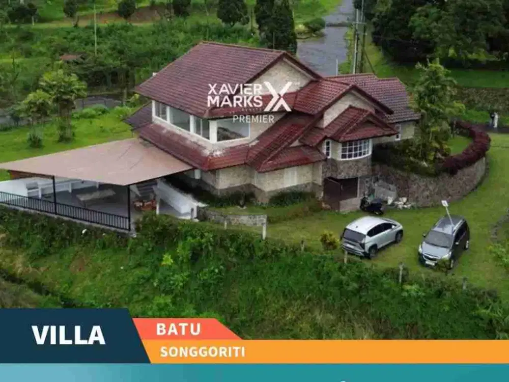 DIJUAL / DISEWAKAN Villa Luas Dan Aesthetic View Gunung Eksotis di Sumberjo, Songgoriti Batu