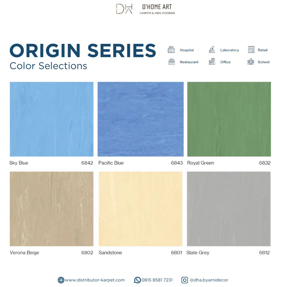 Vinyl Rumah Sakit Origin 2mm / Vinyl Homogeneus Anti Bakteri
