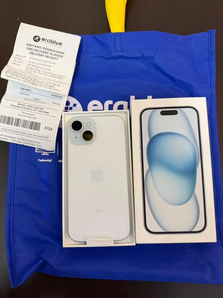 iPhone 15 256 Blue iBox (Buka Segel & Aktivasi Aja)