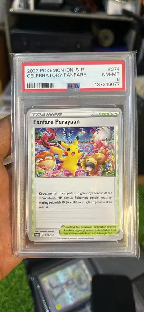 Kartu Pokemon PSA Pikachu Fanfare