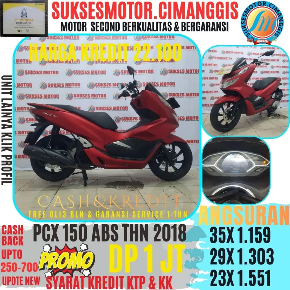 PCX 150 ABS PROMOTERMURAH CASHBACK UPTO700RBU BERGARANSI SERVICE