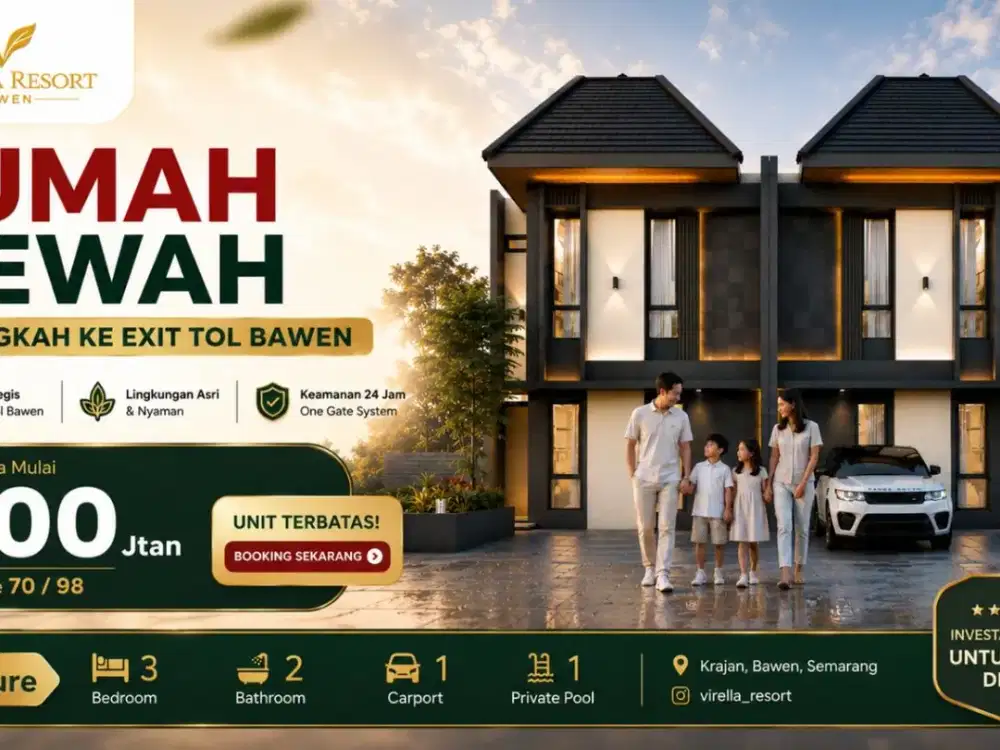 Rumah Mewah 2 Lantai  Private Pool Bawen Semarang