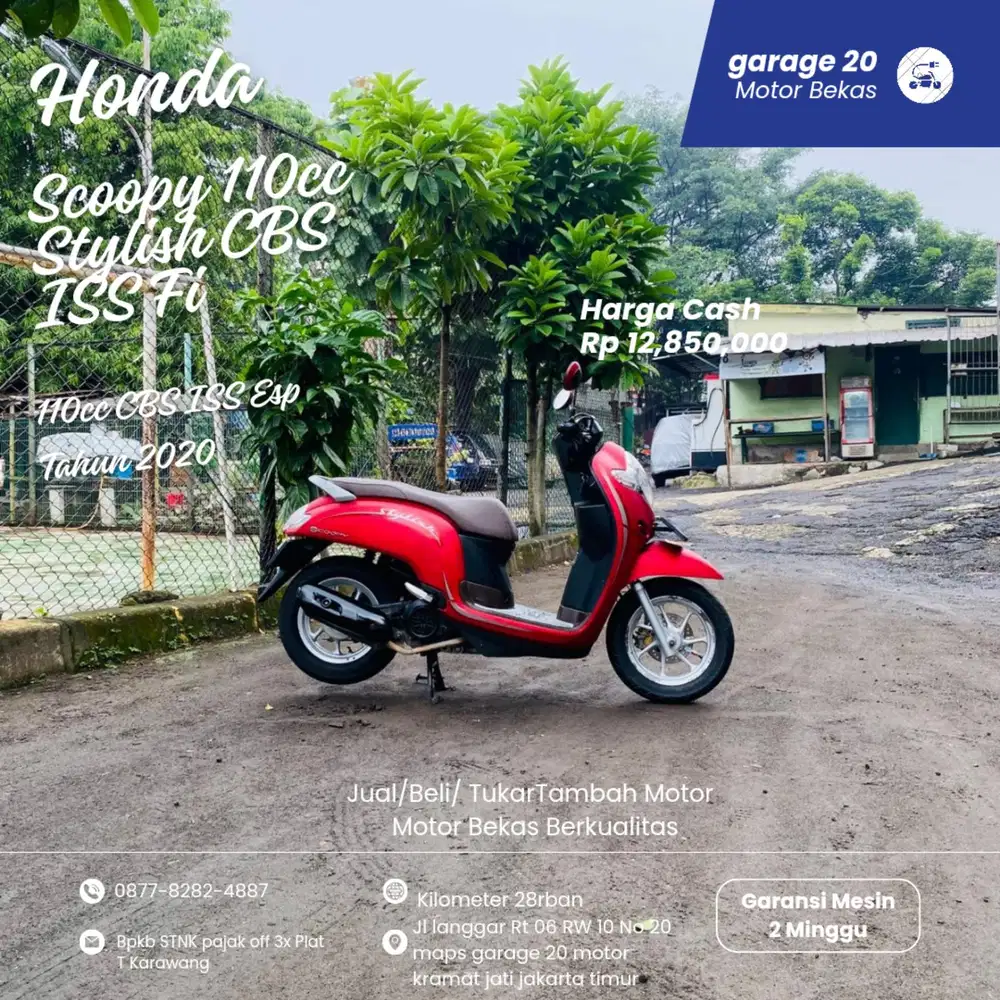Honda Scoopy 110cc Stylish CBS ISS Esp Tahun 2020 pajak off