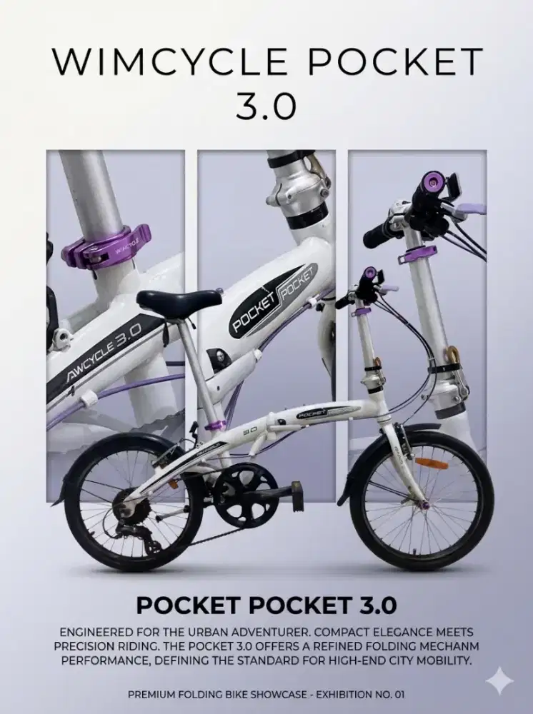 Sepeda lipat wimcycle pocket rocket 3.0 rare