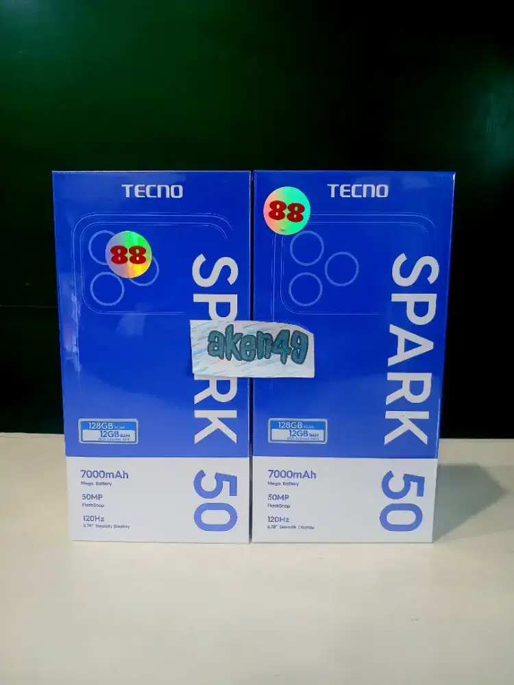 Tecno Spark 50 4Gb 128Gb Helio G81 Battery 7000mAh Layar 120Hz IP 64