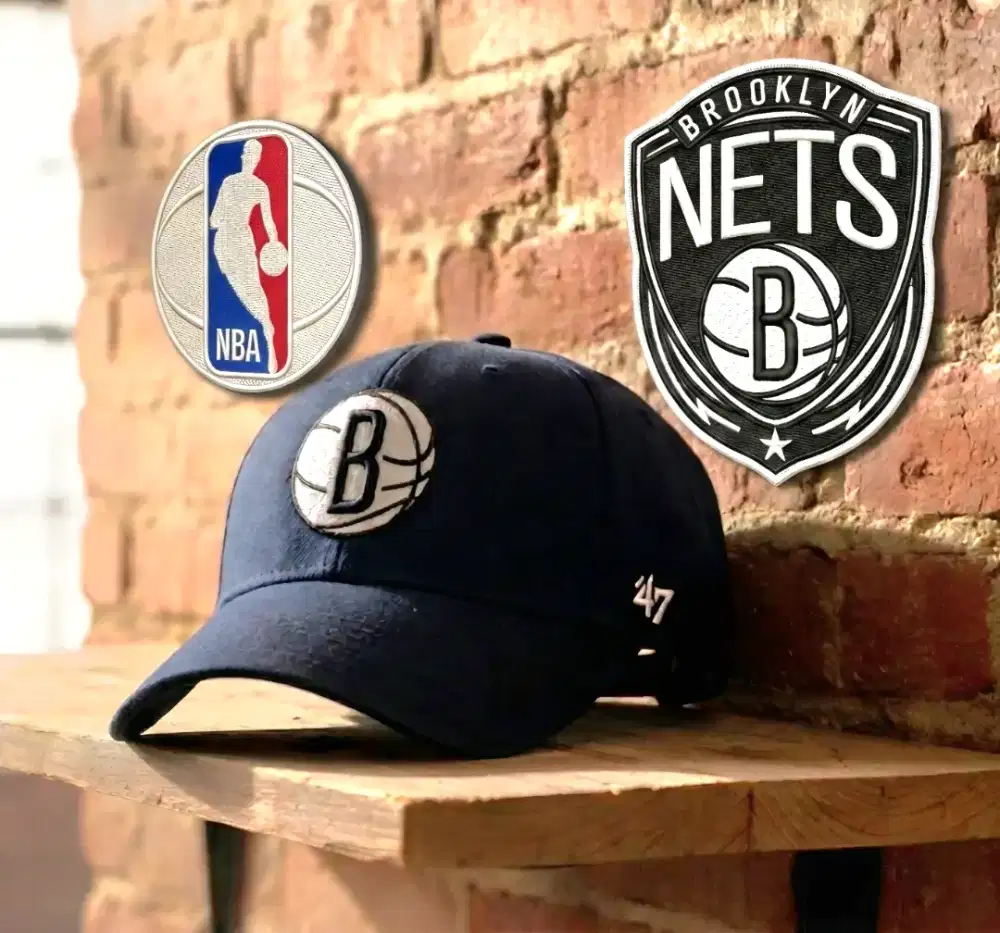 Topi Basket Brooklyn Nets NBA '47 Original Second Warna Hitam
