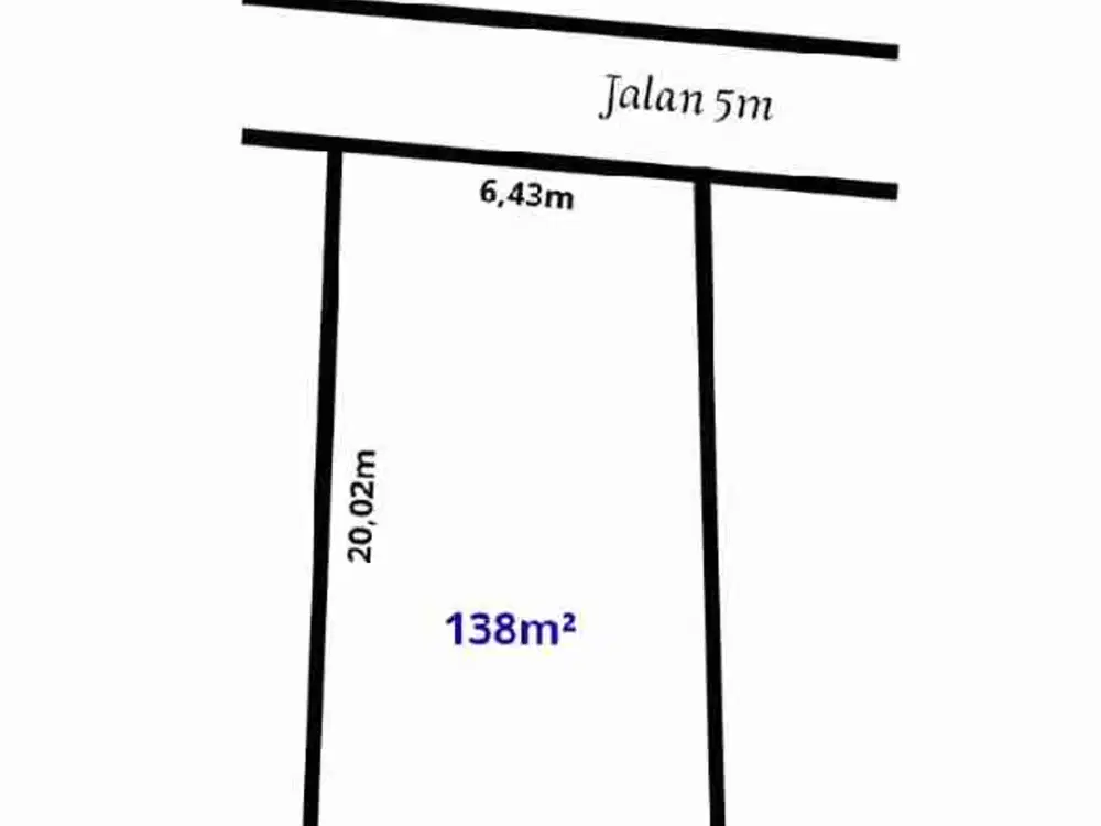 Jual Tanah Luas 138m² HAK MILIK &amp; ZONA KUNING, Tidak Banjir Lokasi Gg. Mertasari Kerobokan.i - Thumbnail 6