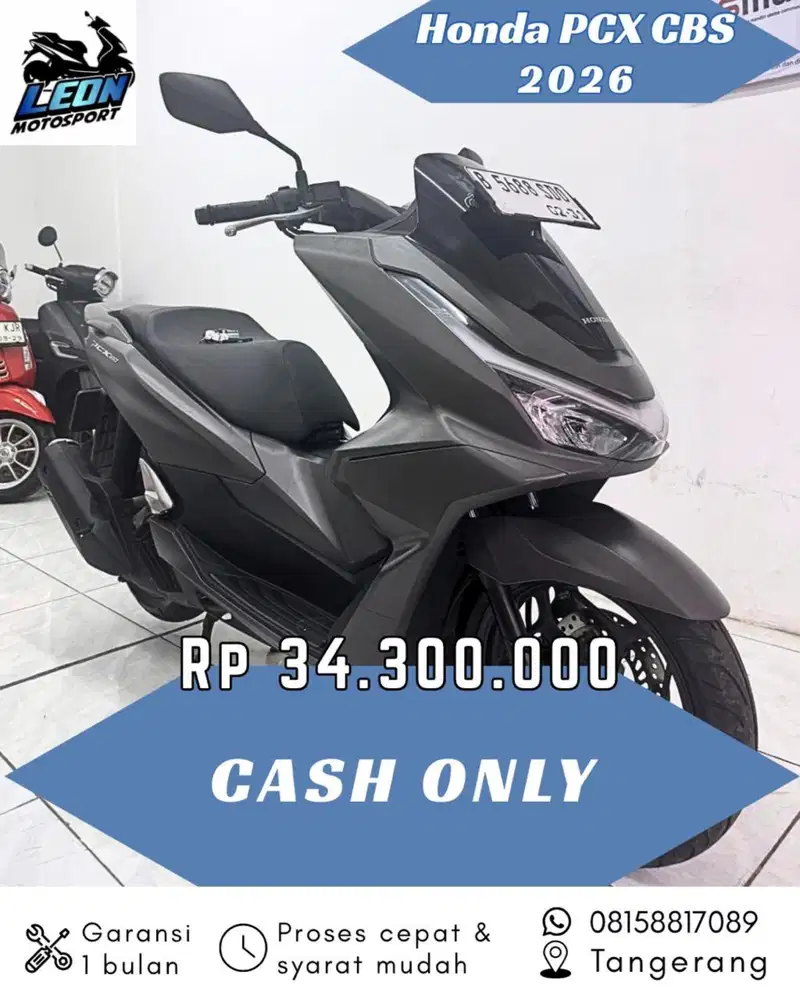 PCX CBS 2026, jual beli motor seken