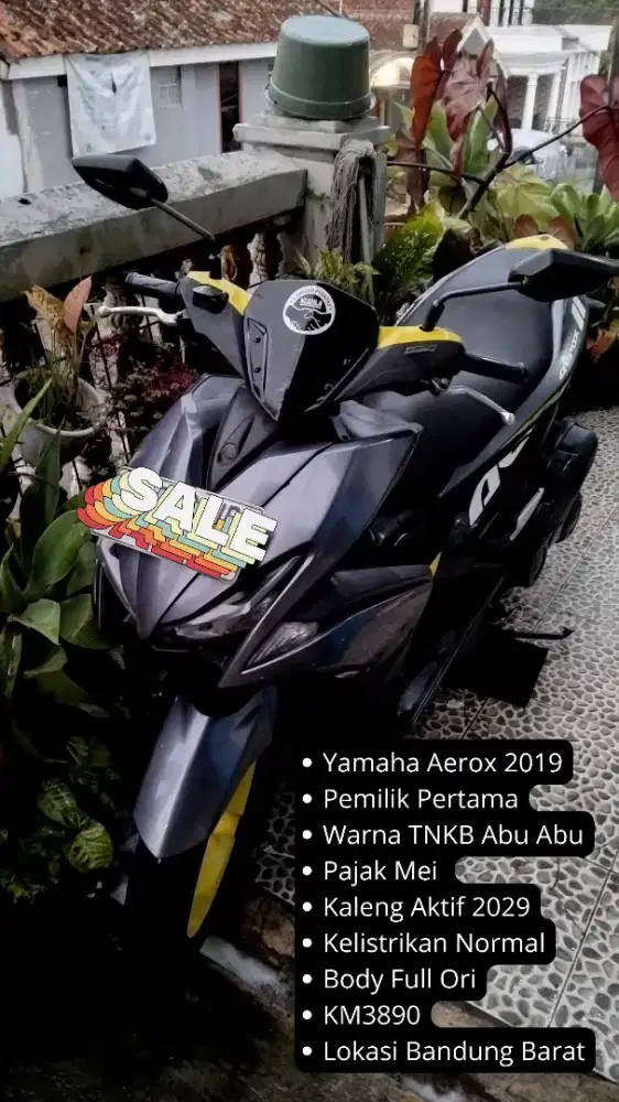 JUAL CEPAT YAMAHA AEROX 155 2019 MULUS