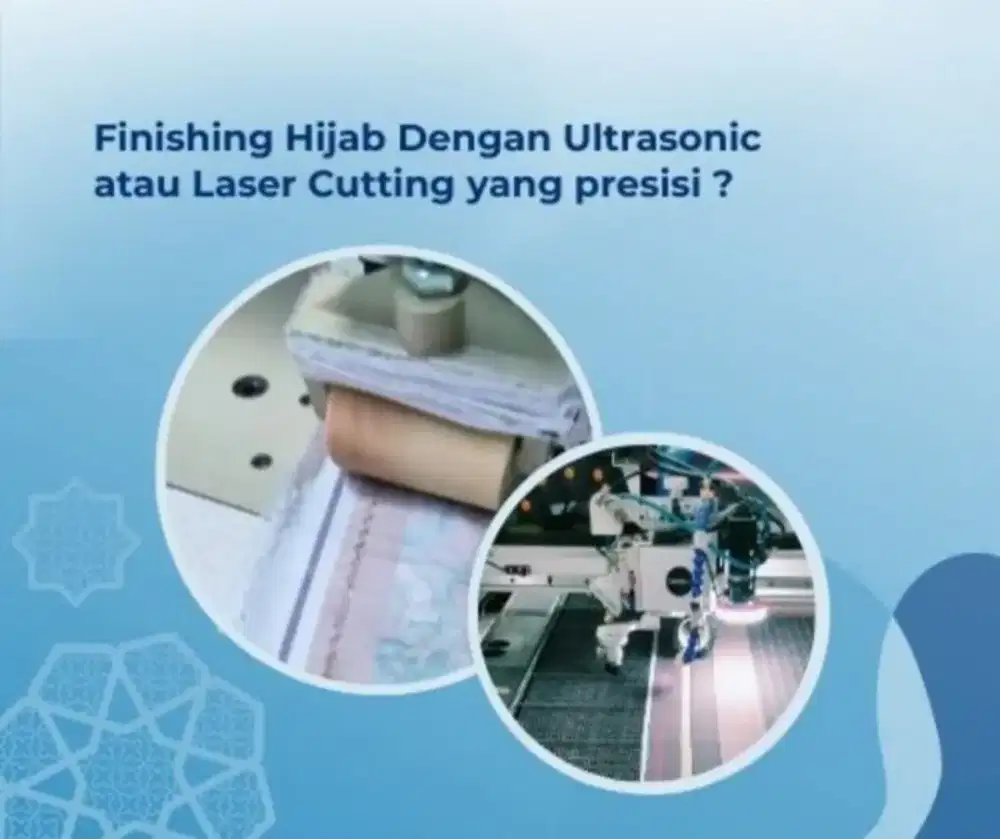 Jasa lasercut dan ultrasonic hijab