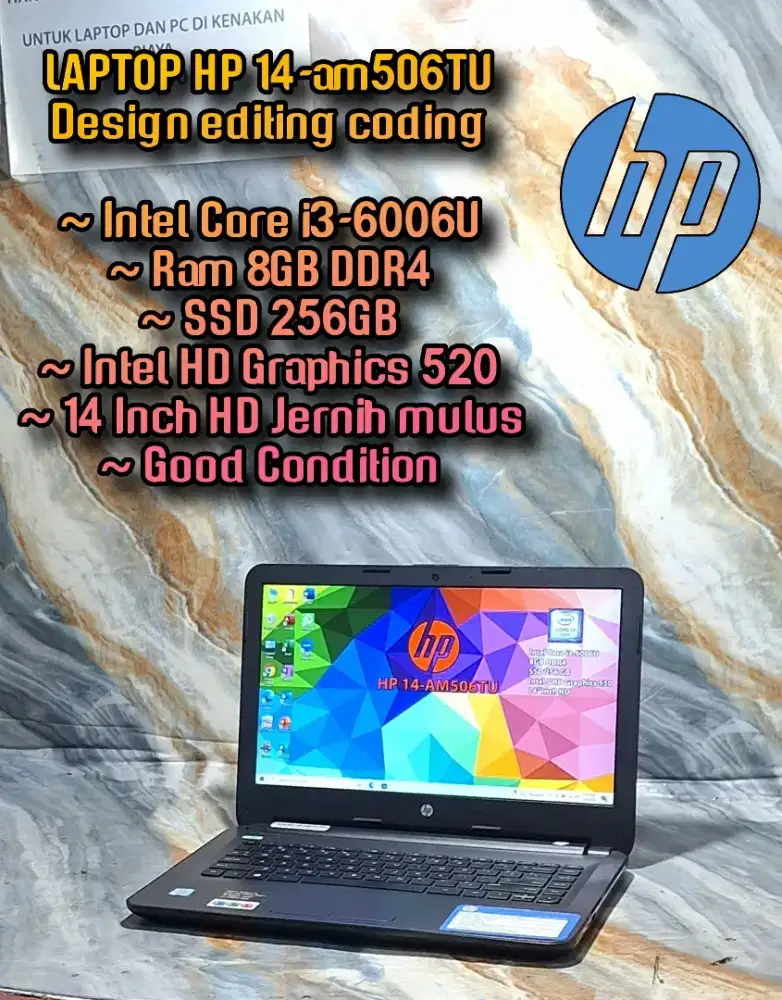 LAPTOP HP SUPER MULUS INTEL CORE i3 LAPTOP DESIGN EDITING