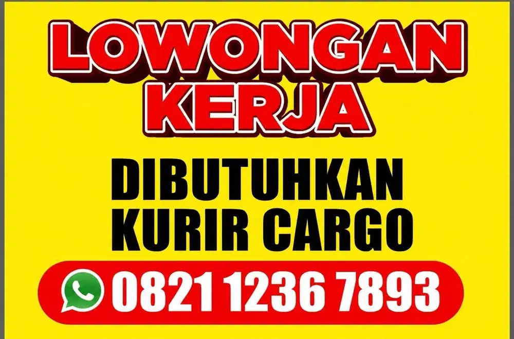 Di butuhkan sprinter dan driver