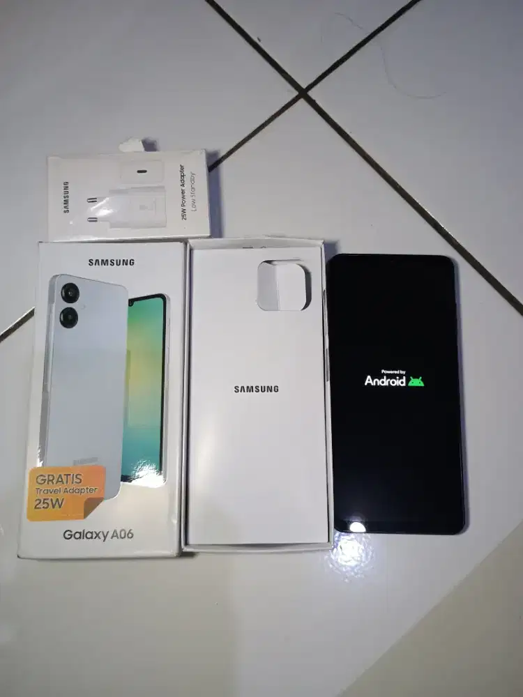 Samsung Galaxy A06 4/128 light blue lengkap fullset