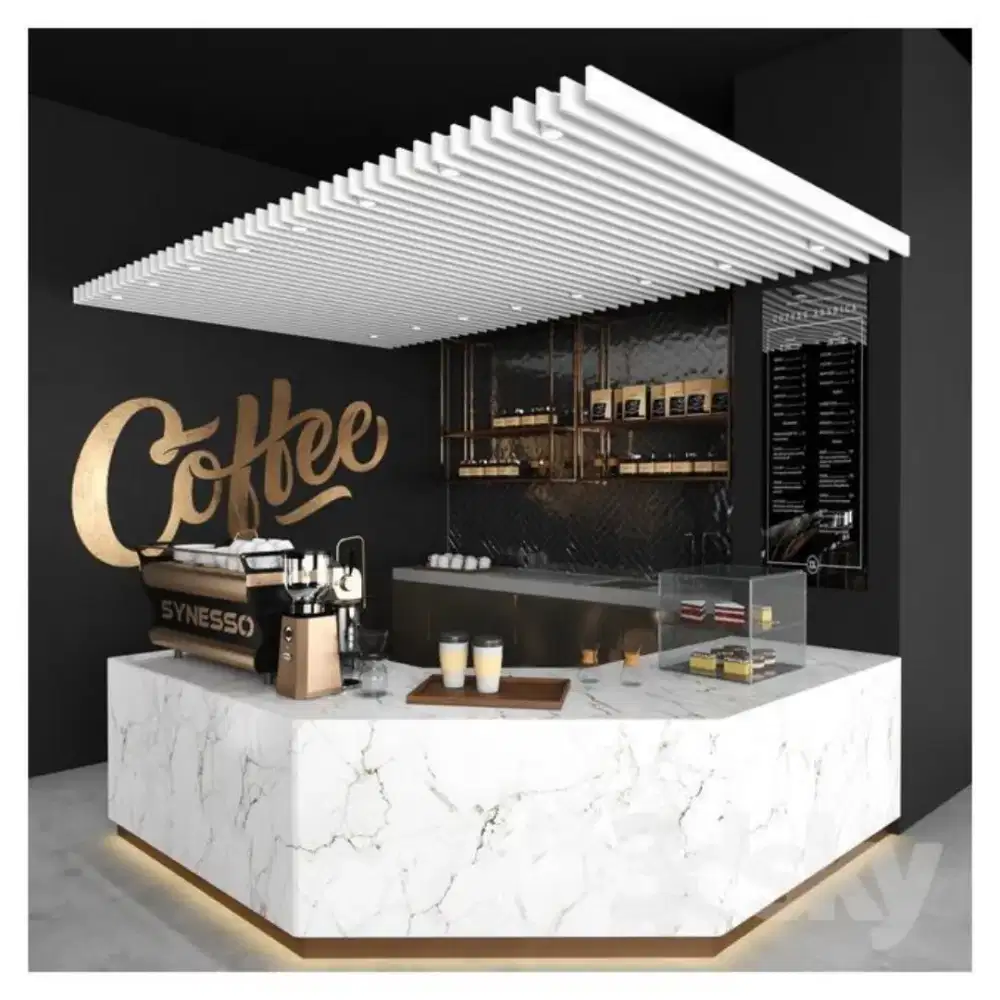 Meja Barista Meja CoffeeShop Modern Meja Cashier Meja Kasir Meja Kedai