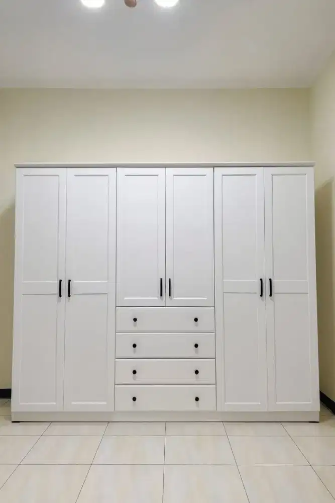 LEMARI 6 PINTU + 4 RAK FULL PLAT BESI