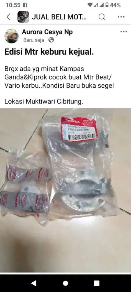 Kampas Ganda,Kiprok Honda Beat Vario.