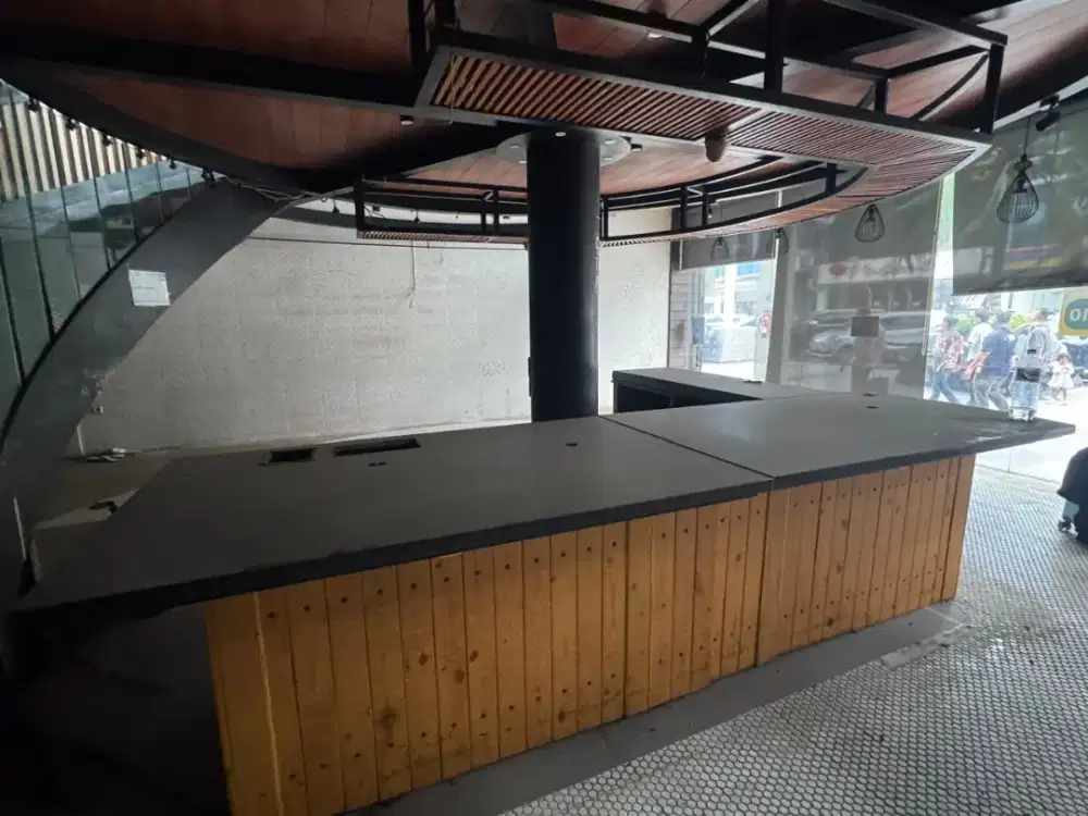 MEJA BAR MESIN KOPI (TOP TABLE FULL GRANIT ALAM)