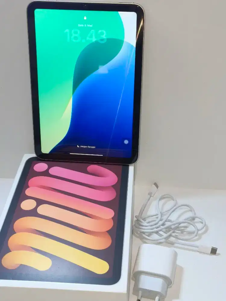 I Pad mini wifi A17 Pro Wifi Only 128 GB warna starlight garansi I Box