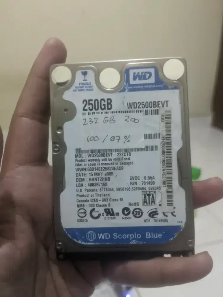 Harddisk WD 250GB