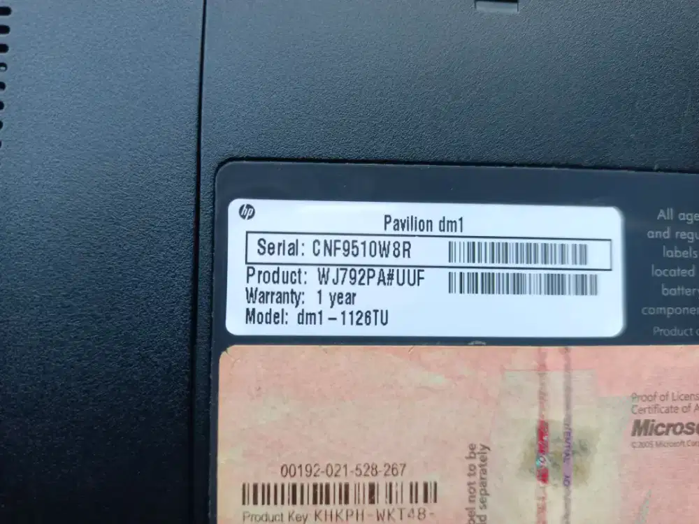 Laptop HP Pavilion DM1-1126TU Intel Pentium