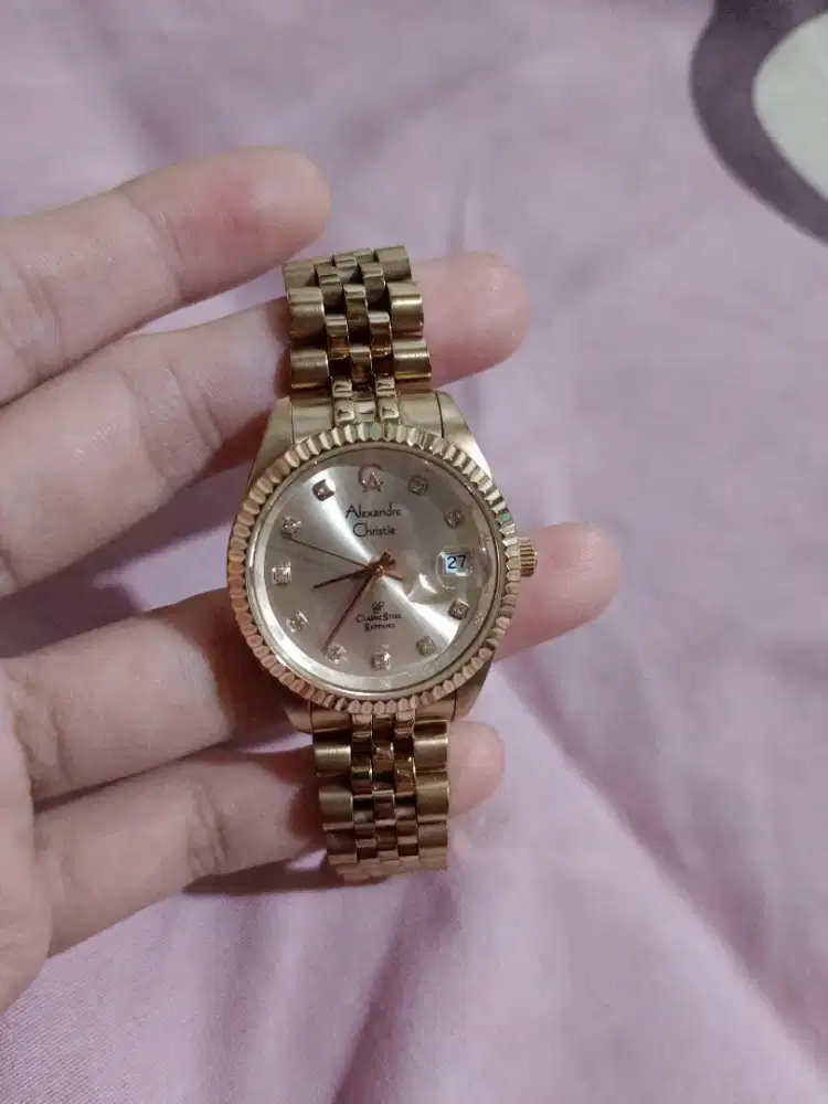Jam tangan Alexandre christie Rosegold