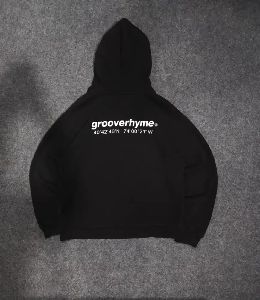 Hoodie Grooverhyme warna hitam || Jaket Grooverhyme