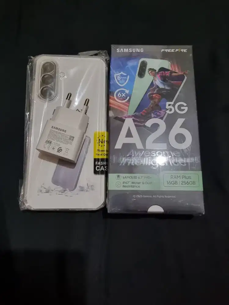 Jual HP baru new SAMSUNG A26 5g 8/256 segel resmi free adaptor n case