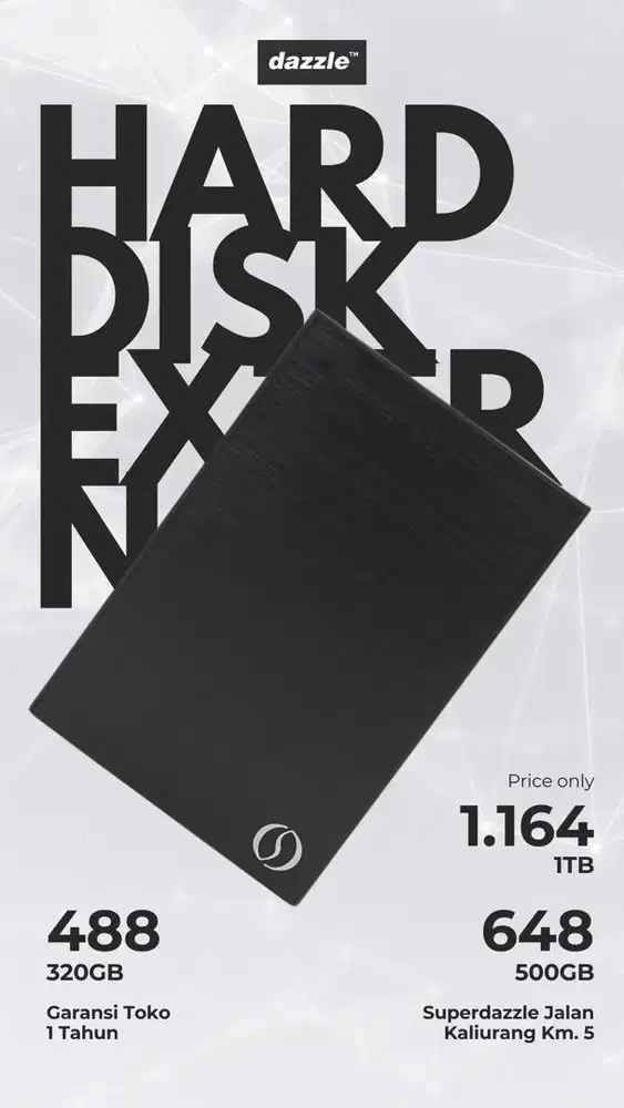 HARDISK EXTERNAL OSMOUS SLIM PLUS GARANSI 1 TAHUN