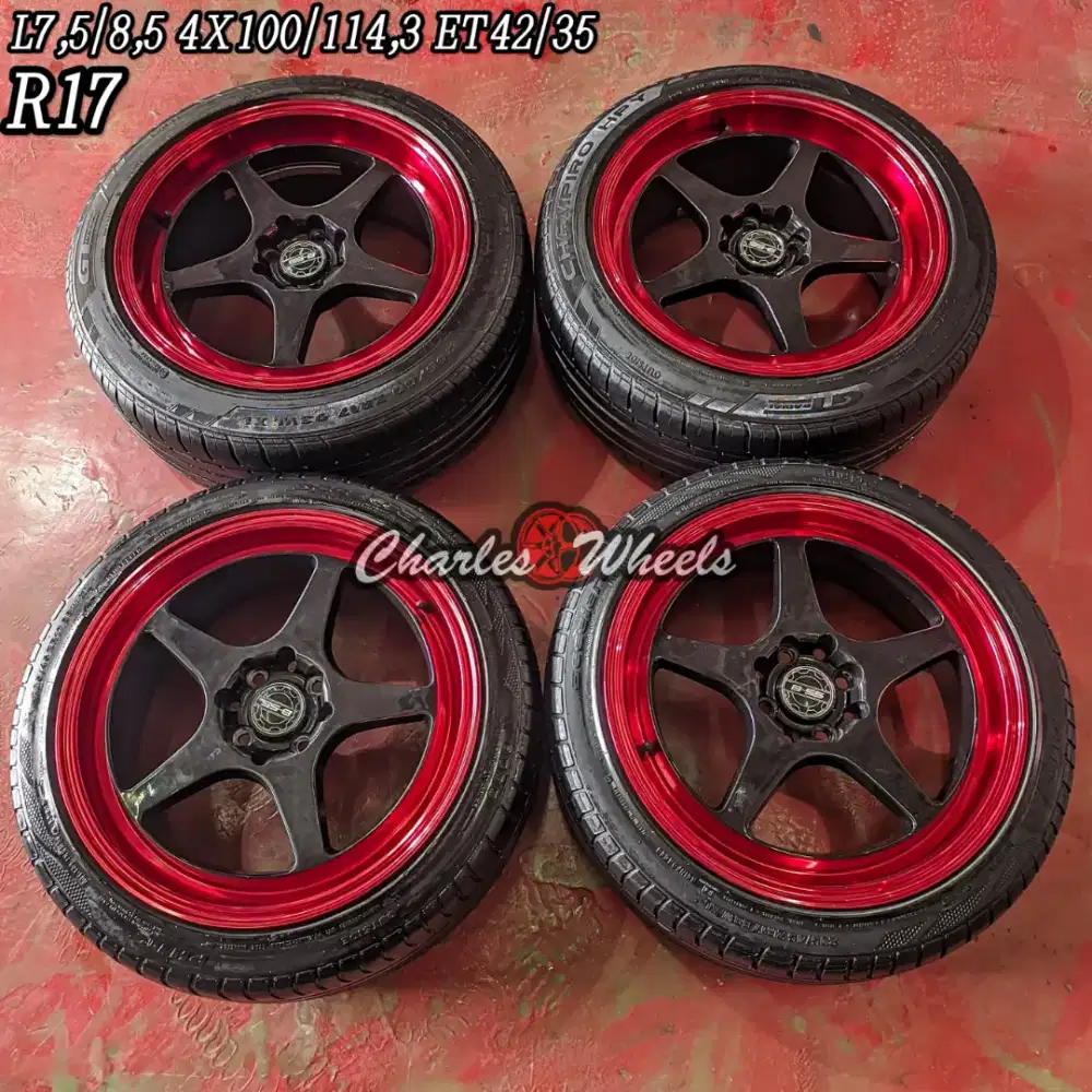 Velg BSS Lips Merah Ring 17 Velg Saja