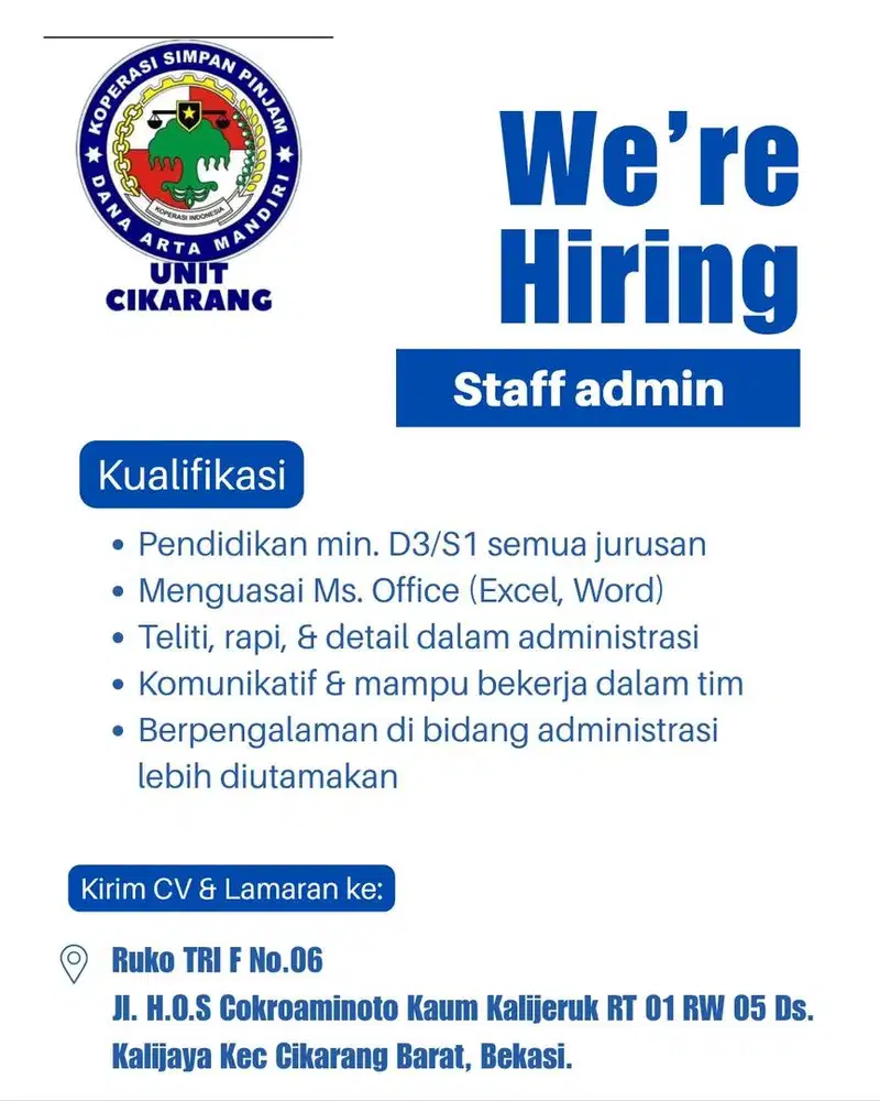 Lowongan Kerja Admin