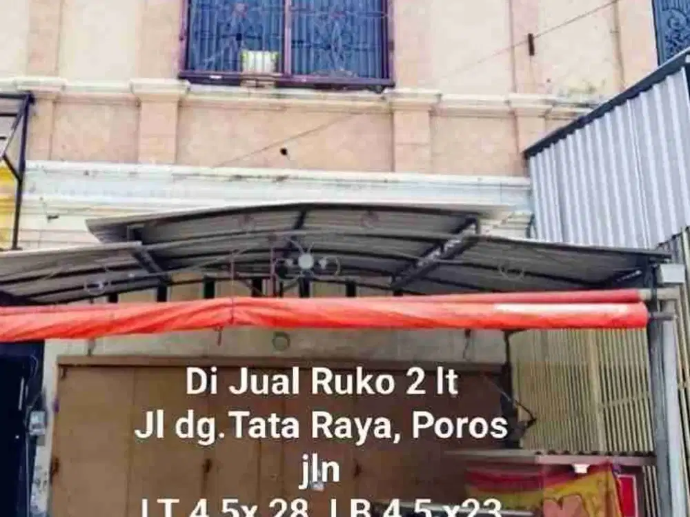 Di Jual Ruko 2 lt, jl dg.Tata Raya, Poros Jalan