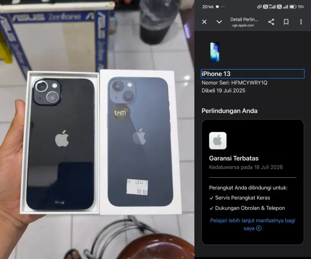 IPHONE 13 128 SECOND LIKNEW BH 93%