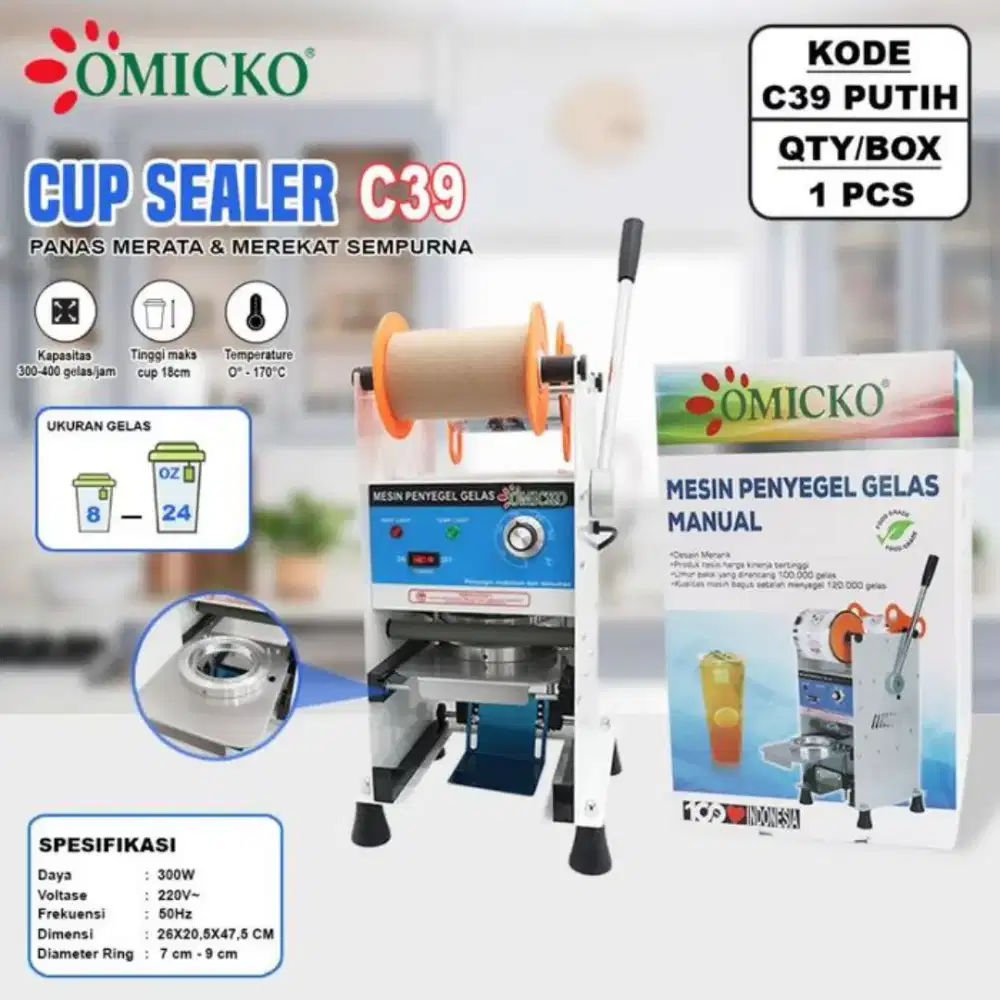 Omocko C-38 Cup Sealer - Alat Perekat Plastik Minuman