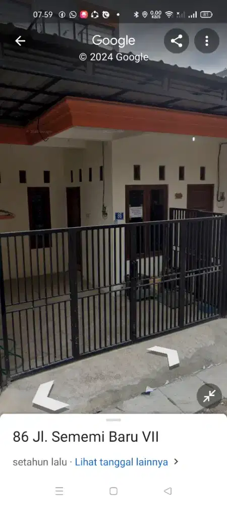 Disewakan Bulanan rmh lantai atas di Sememi Baru VII No 86 Sememi Sby