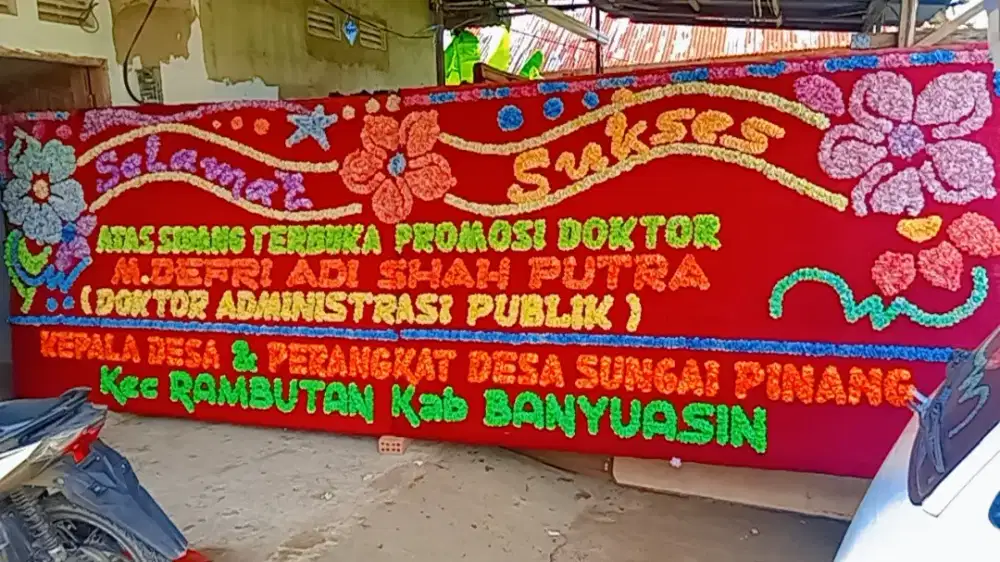 Papan ucapan /Karangan bunga
