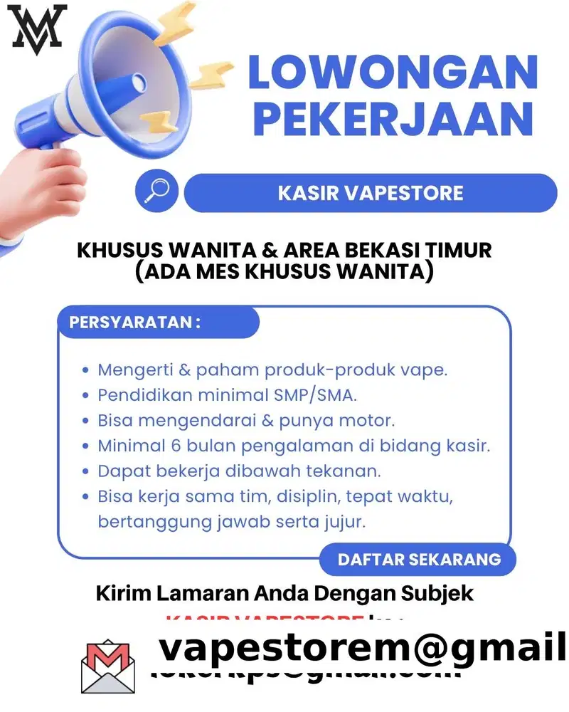 Kasir Vapestore Khusus Perempuan