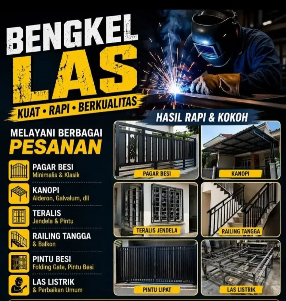 Jasa buat kanopi.pagar&wf harga terjangkau
