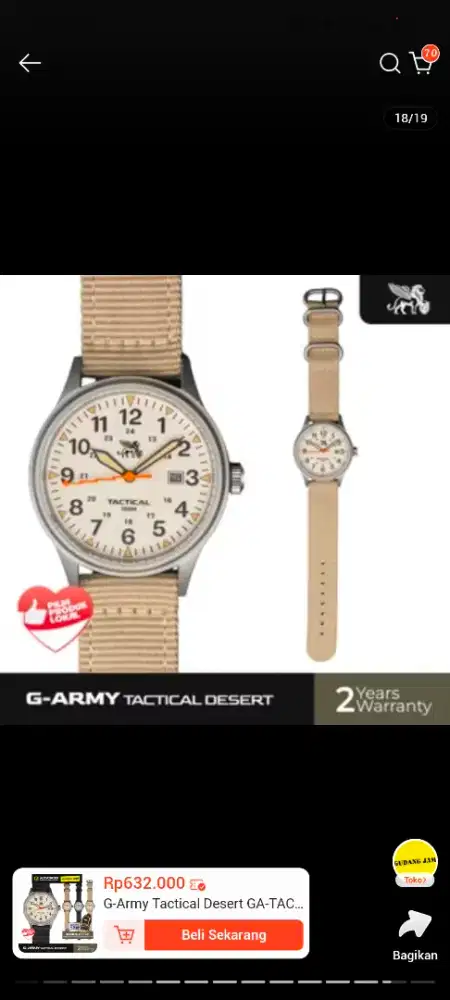 G army cream silver doop
