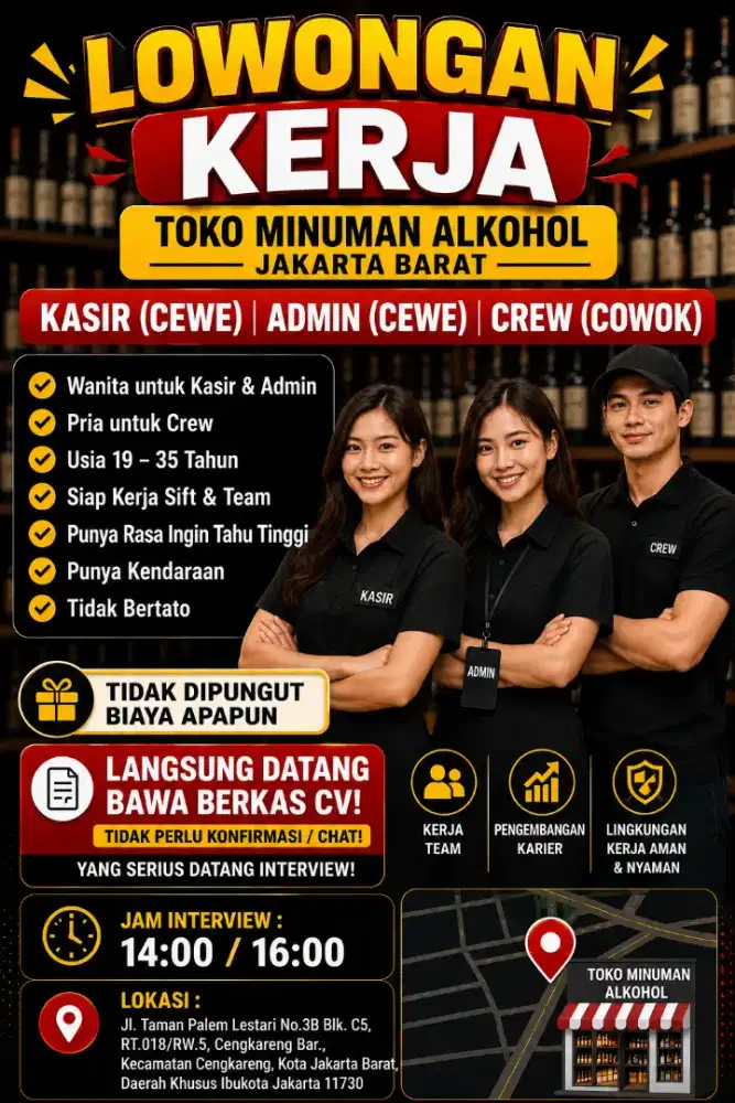 Loker Kasir Crew Admin