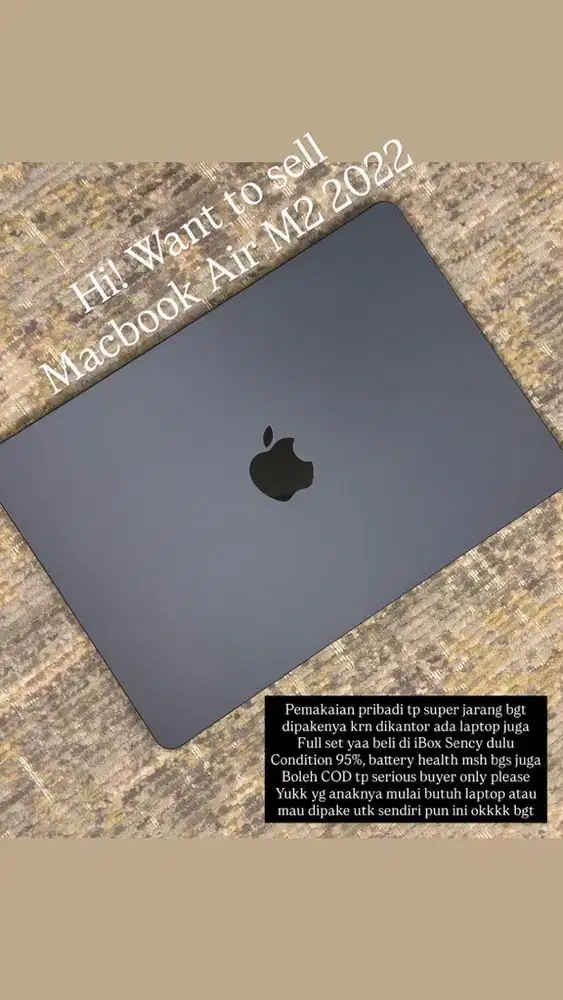 Jual macbook air M2 2022