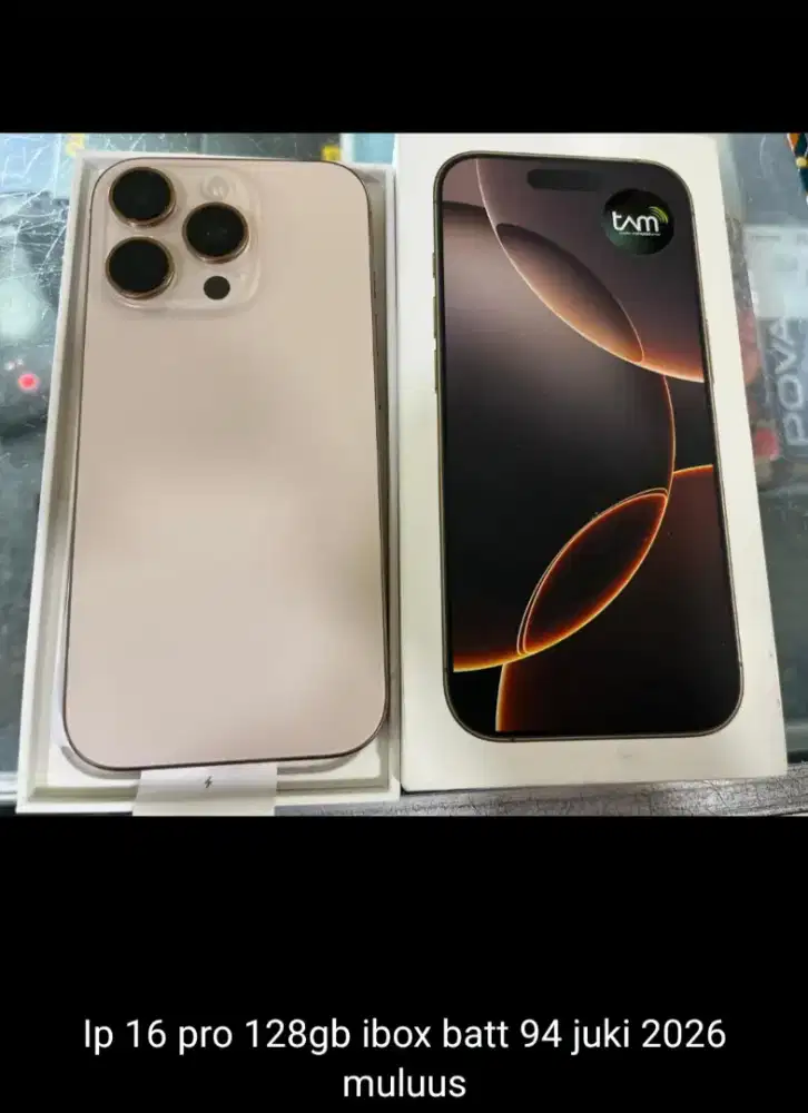 Iphone 16 pro 128 ibox bh 94 garansi on juli 2026