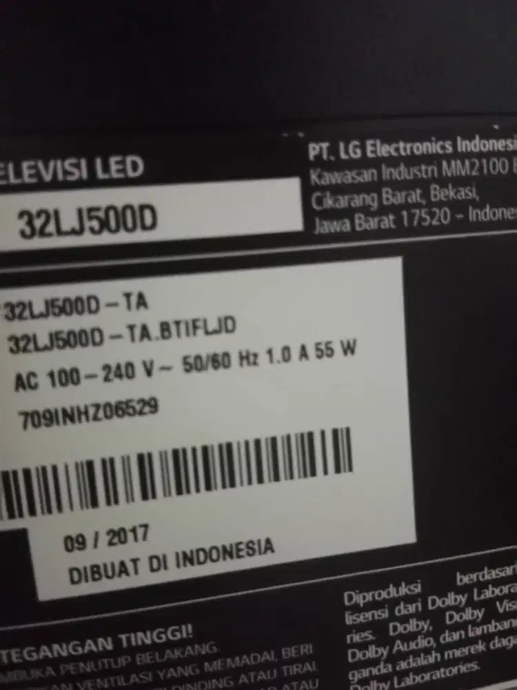 Jual TV LG LED 32LJ500D