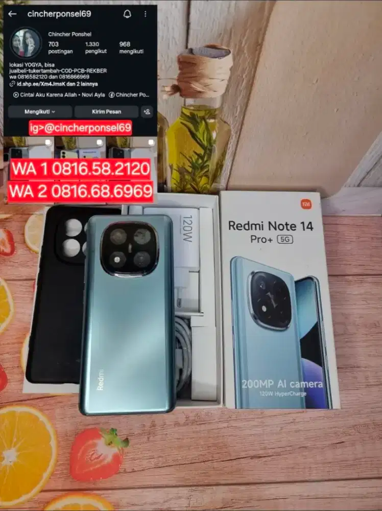 Jual hp likeNEW REDMI NOTE 14 5g PRO plus super istimewa garansi aktif