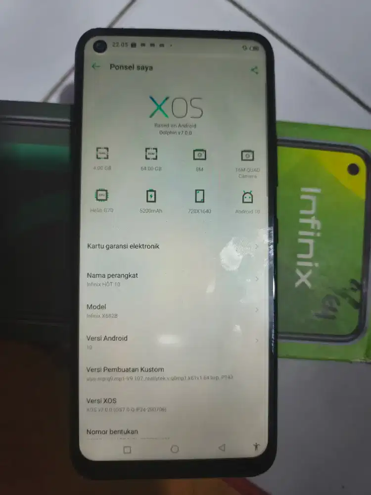 Infinix hot 10 bekas pake cek lokasi langsung ajaa cod Bogor Selatan